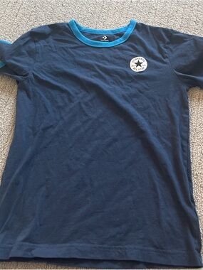 Converse Navy Blue Tee with Light Blue Trim